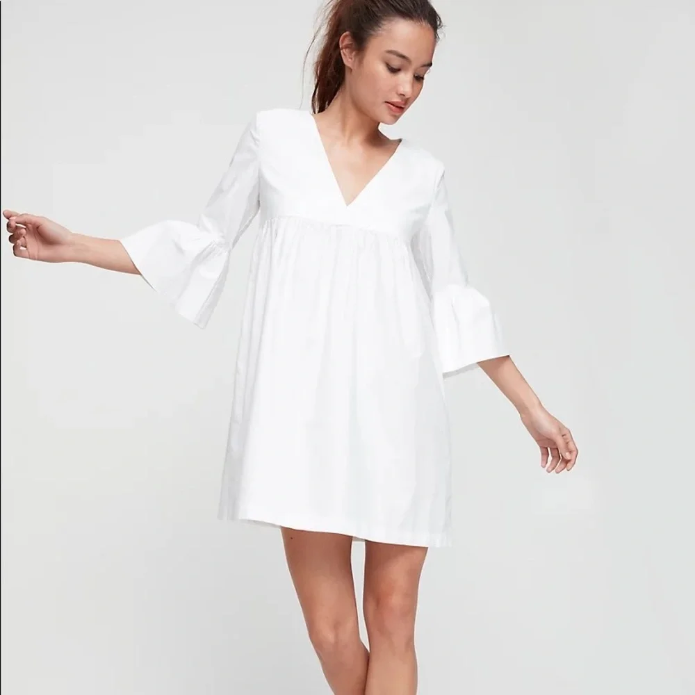 Aritzia Sunday Best Blue Bell Sleeve Dress XXS BNWT - Picture 2 of 10